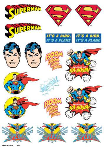 Superman Edible Icing Character Icon Sheet - Click Image to Close